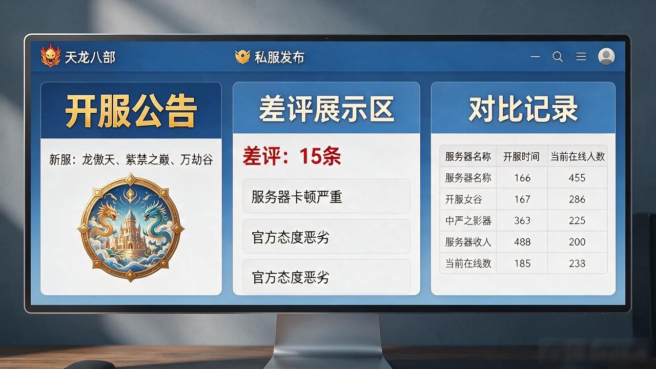 天龙八部私服发布网哪个靠谱 玩了三年天龙的老玩家说几句掏心话